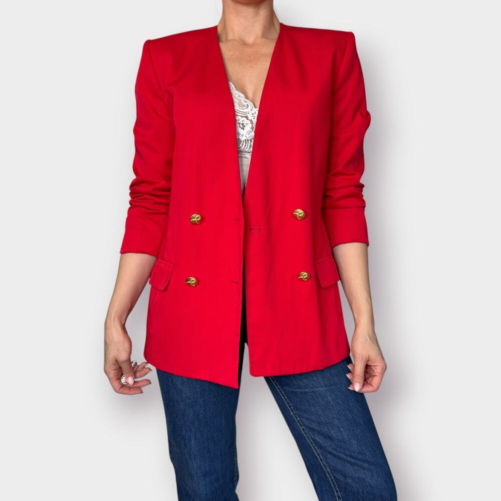 80s Pendleton‎ Red Double Breasted Blazer